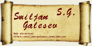 Smiljan Galešev vizit kartica